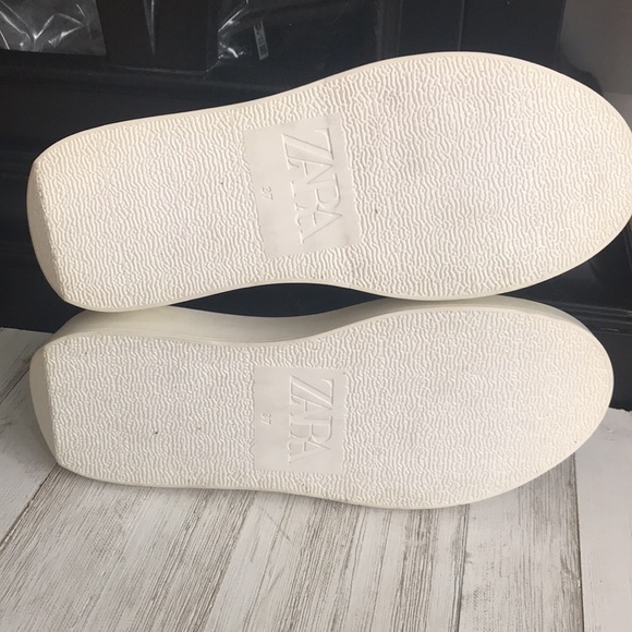 NWOT Zara leather platform sneakers - Picture 7 of 10